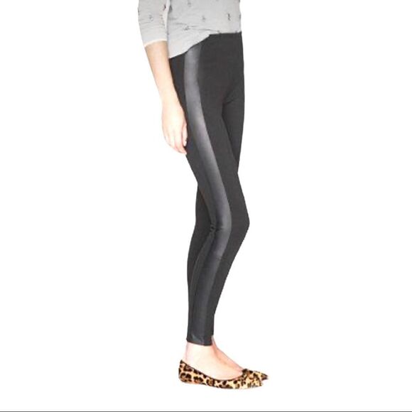 J. Crew Pixie Pants with Leather Tuxedo Stripe - Picture 3 of 9